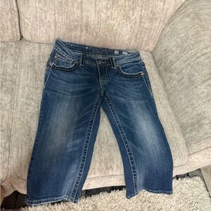 Miss Me Dark Blue Cropped Jeans
